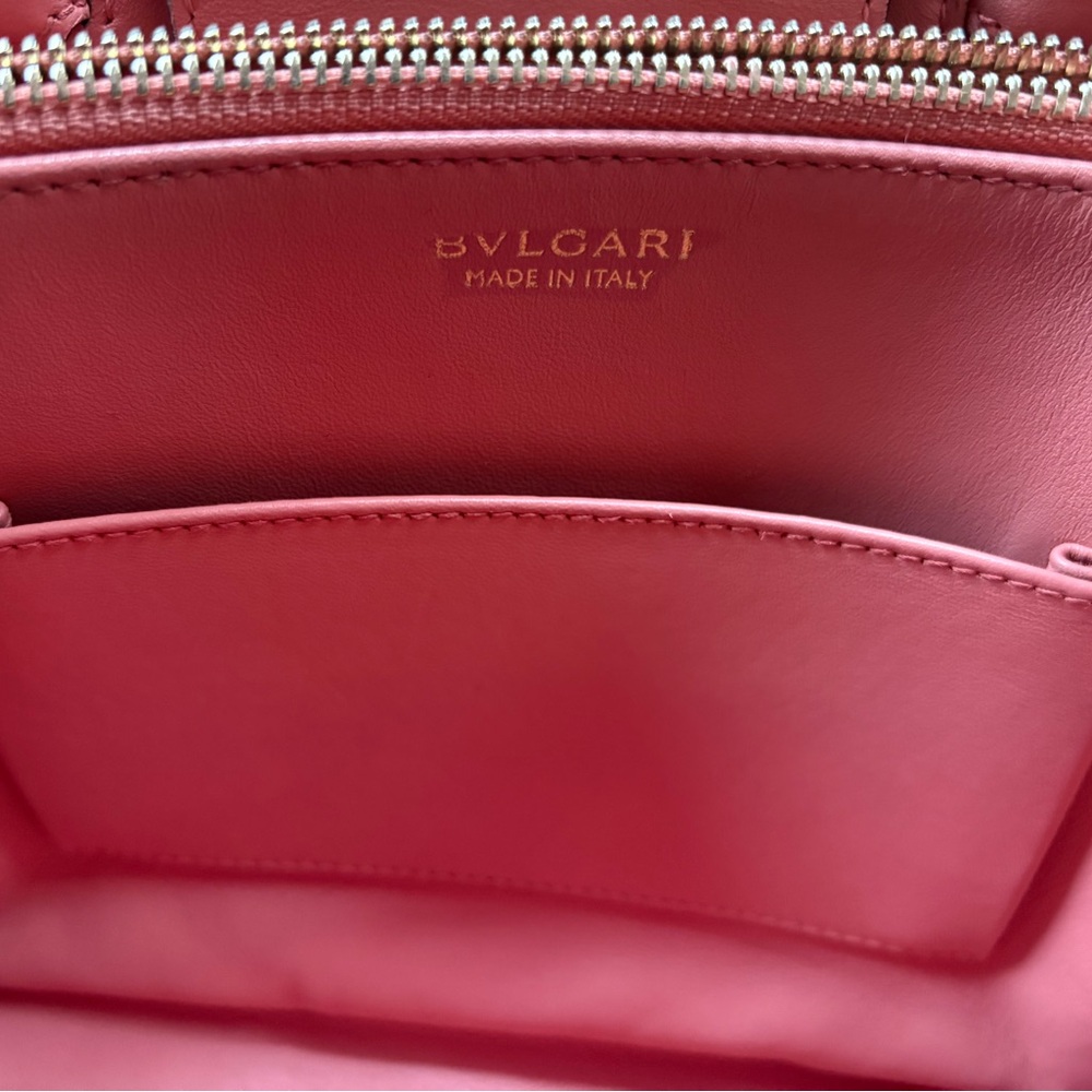 SOLD!!! BVLGARI Isabella Rossellini Icona 10 Bordeaux Grey Leather Tote Handbag - Picture 4 of 6